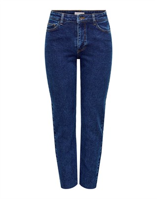 JDYLullu HWStraight Jeans - Dark Blue Denim 
